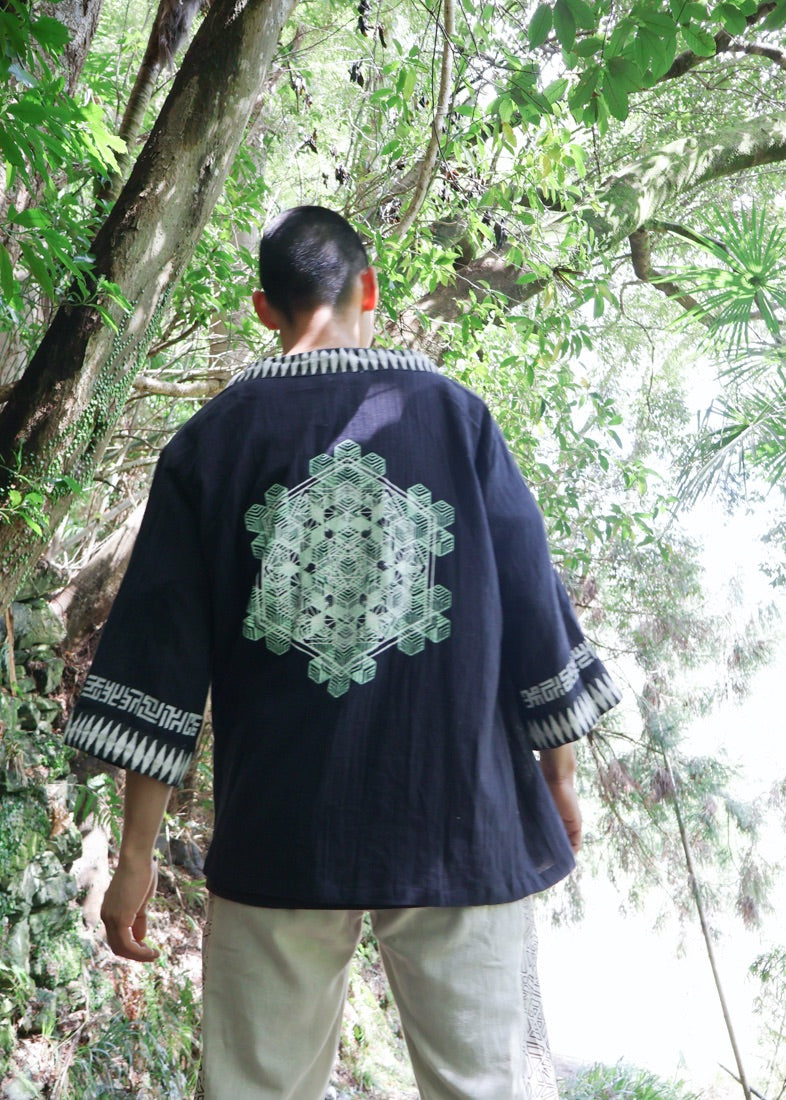 [PSYENCE × KujA コラボ限定品] YATA kimono コットン羽織
