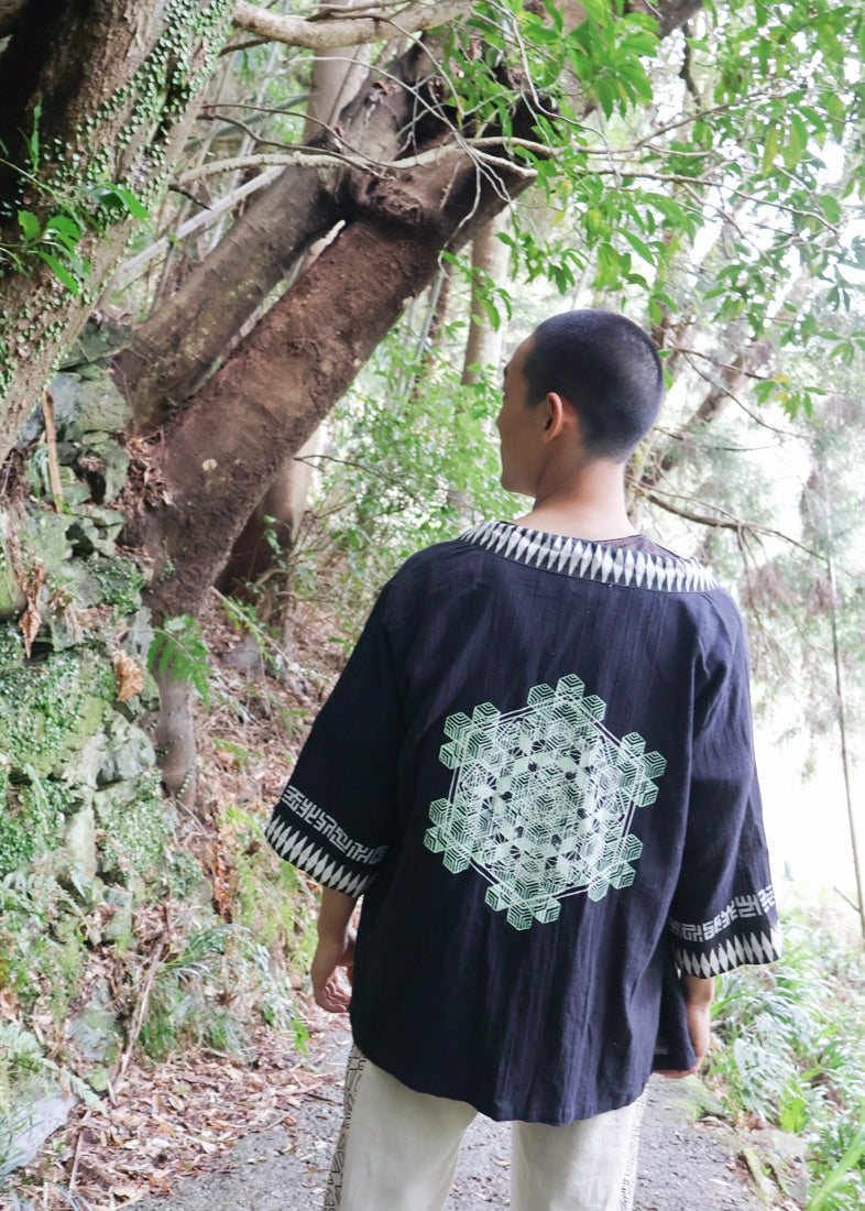 [PSYENCE × KujA コラボ限定品] YATA kimono コットン羽織
